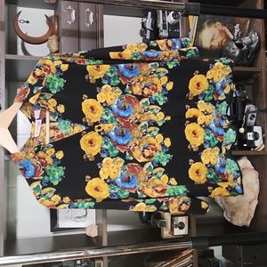 VTG Plus 1X Floral Blouse